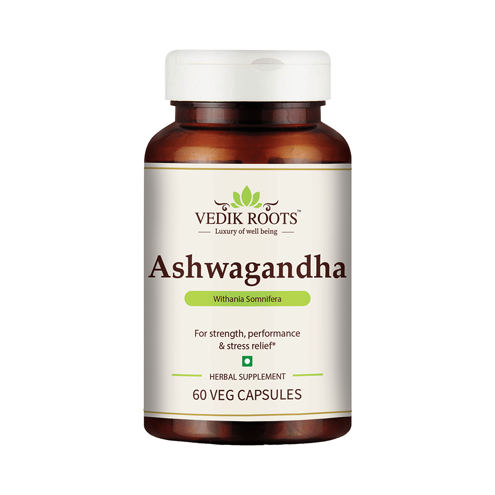 Vedikroots Ashwagandha Veg Capsule (60 Each) - Image 1