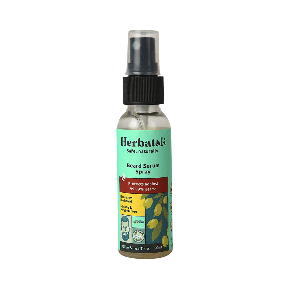 Herbatol Plus Beard Serum Spray (50ml Each) Olive & Tea Tree - Image 1