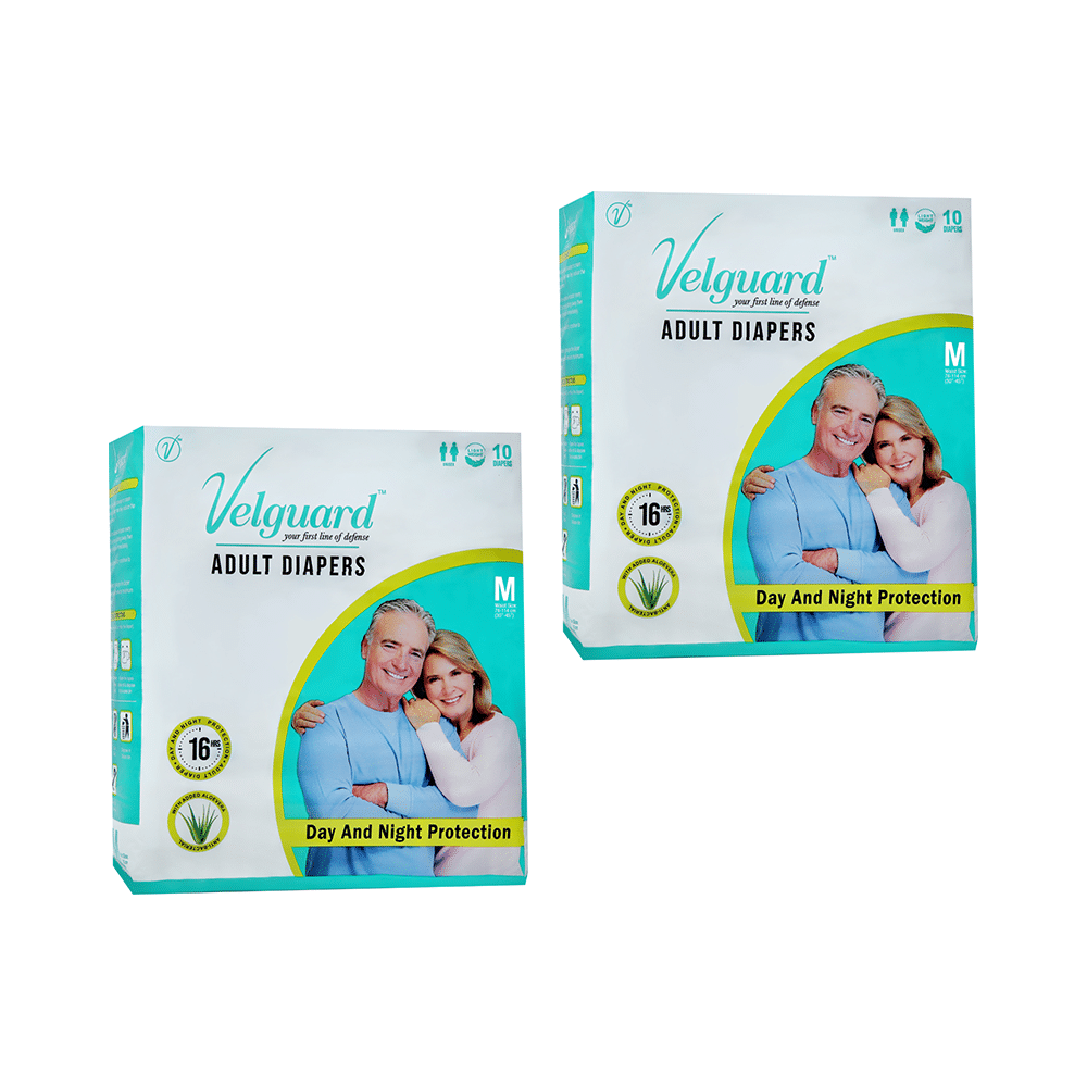 Velguard Adult Diaper, Day and Night Protection (10 Each) Medium - Image 1