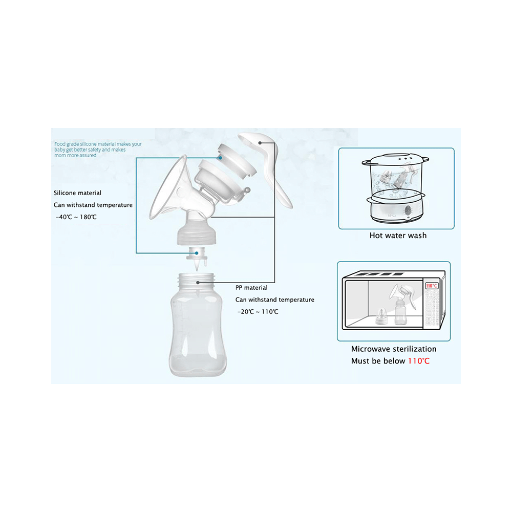 Bos Medicare Surgical Manual Breast Pump with 150ml Bottle - Image 4