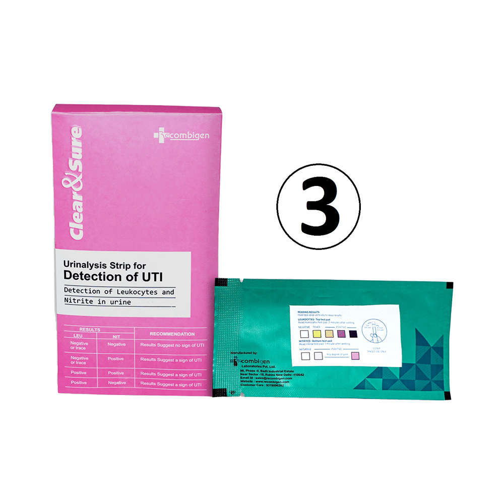 Clear & Sure Urinalysis Strip for Detection for UTI Antibody Test Kit - Image 1