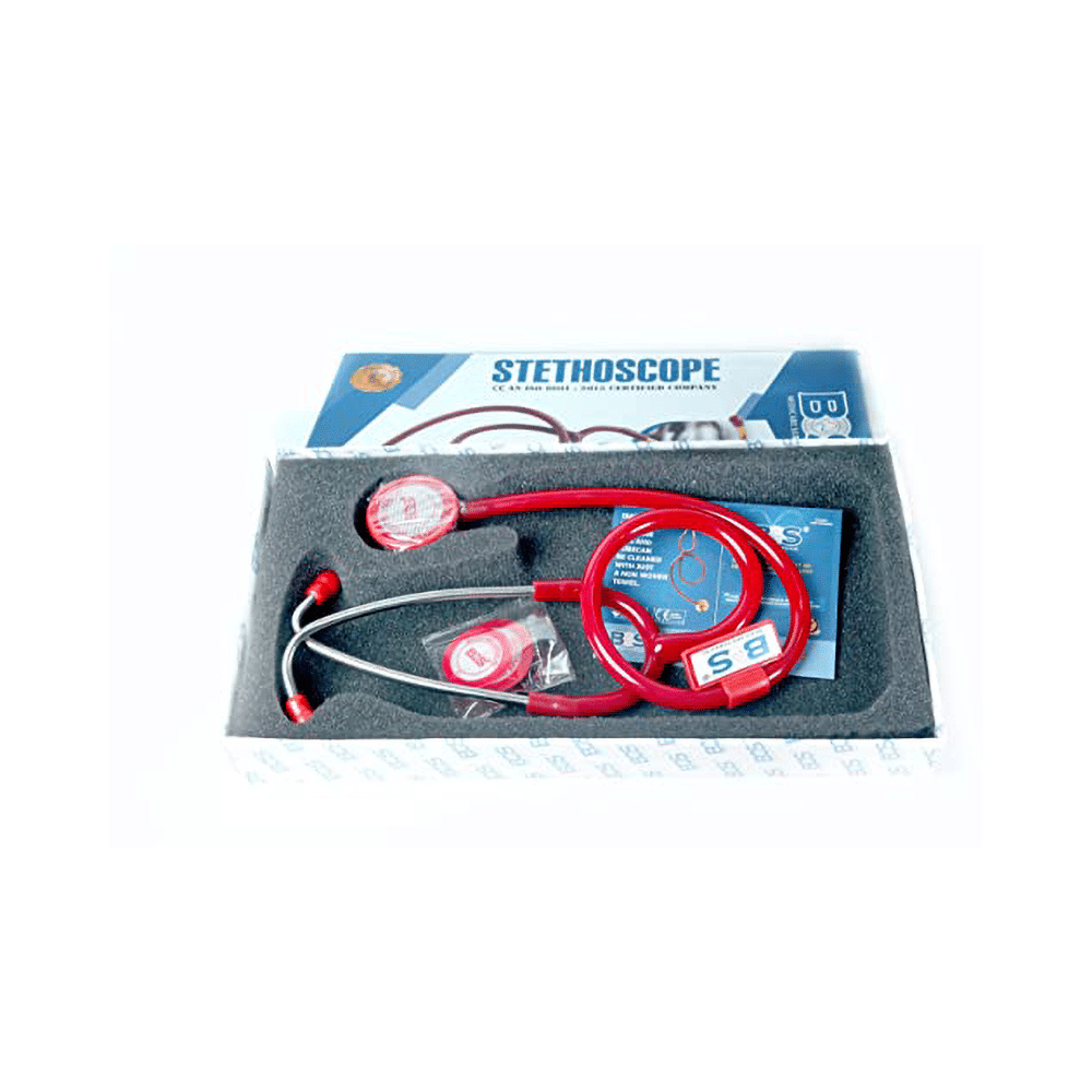Bos Medicare Surgical Dual Head Aluminum (Bosm 15) Stethoscope Red - Image 7