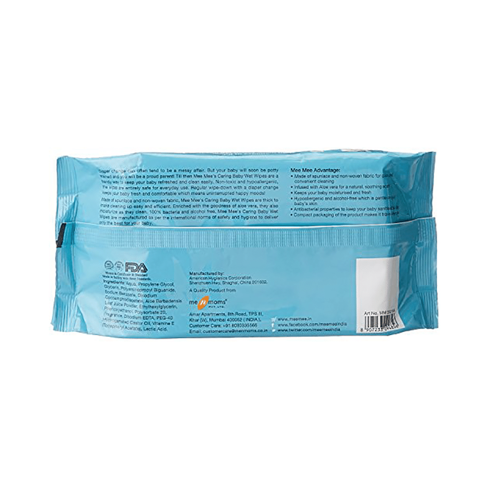 Mee Mee Caring Baby Wet Wipes with Lemon Fragrance Pack of 3 - Image 2