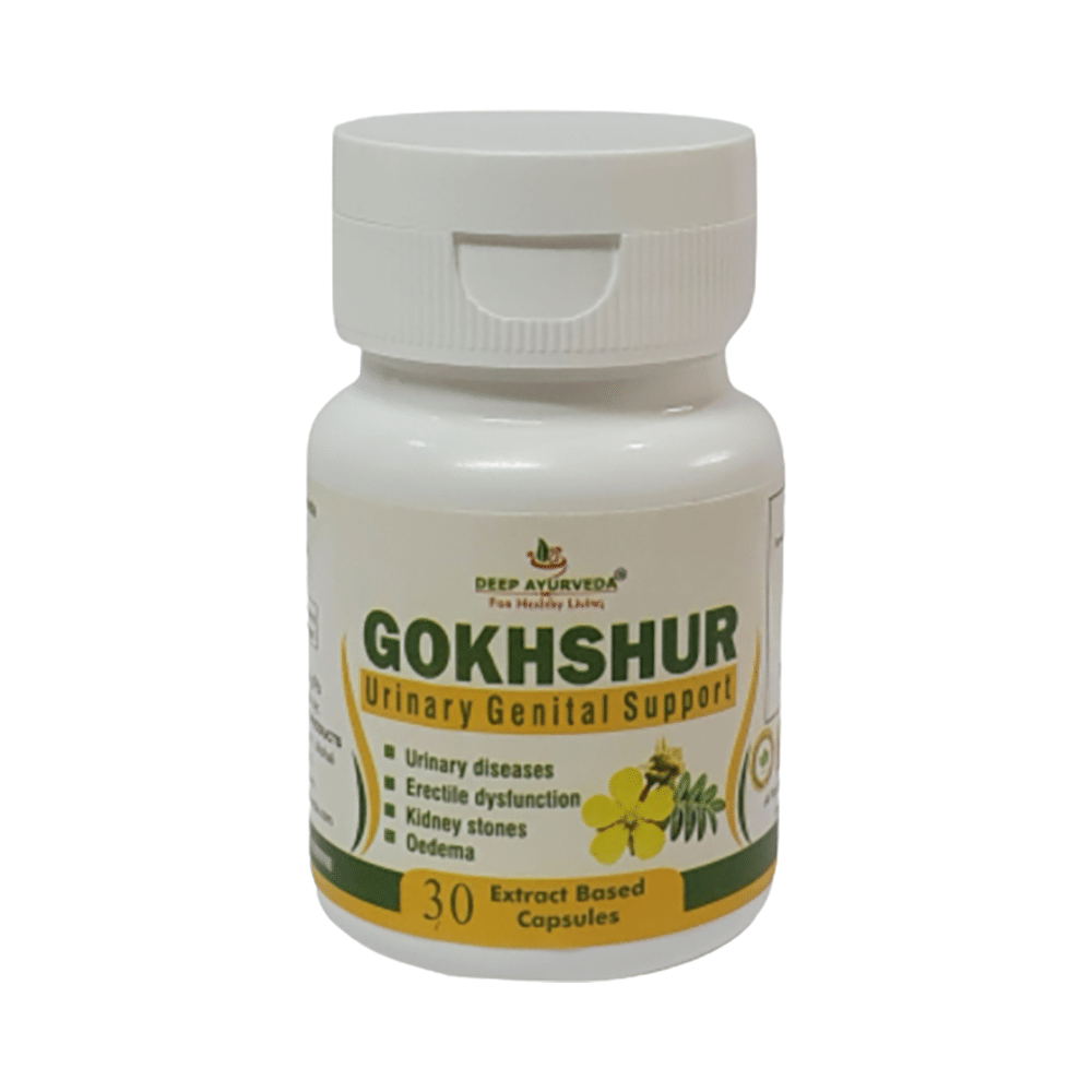 Deep Ayurveda Gokhshur Urinary Genital Support Extract Based Capsule - Image 1