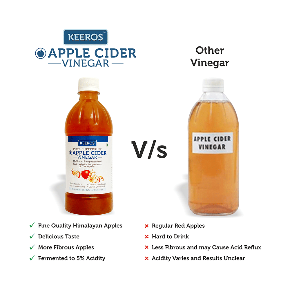 Keeros Pure Superdrink Apple Cider Vinegar (500ml Each) - Image 2