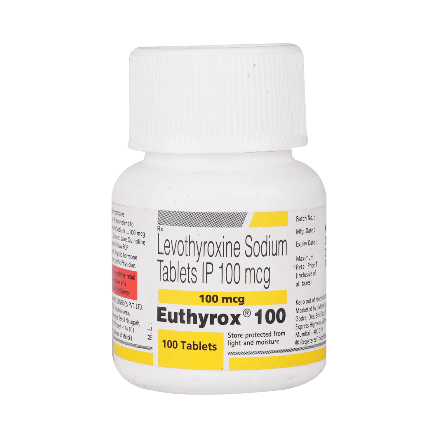Euthyrox 100 Tablet - Image 1