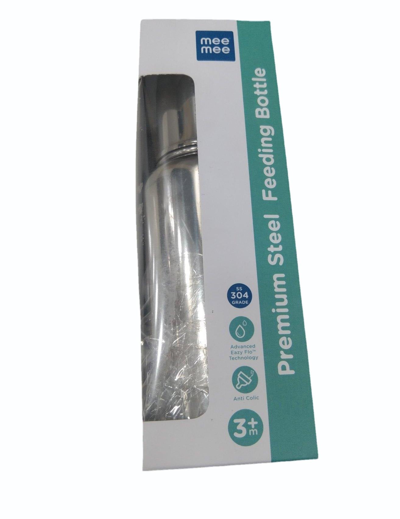 Mee Mee Premium Stainless Steel Feeding Bottle with Eazy Flo Anti-Colic Teat - Image 1
