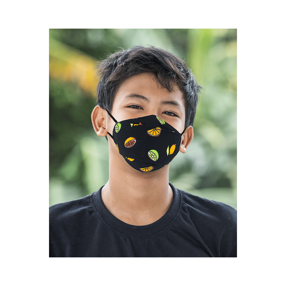 Kawach Ultrasoft Cotton Face Mask for Kids, Reusable and Washable, 99% Protection Adjustable EarLoop 3D Printed XS Multicolor - Image 7