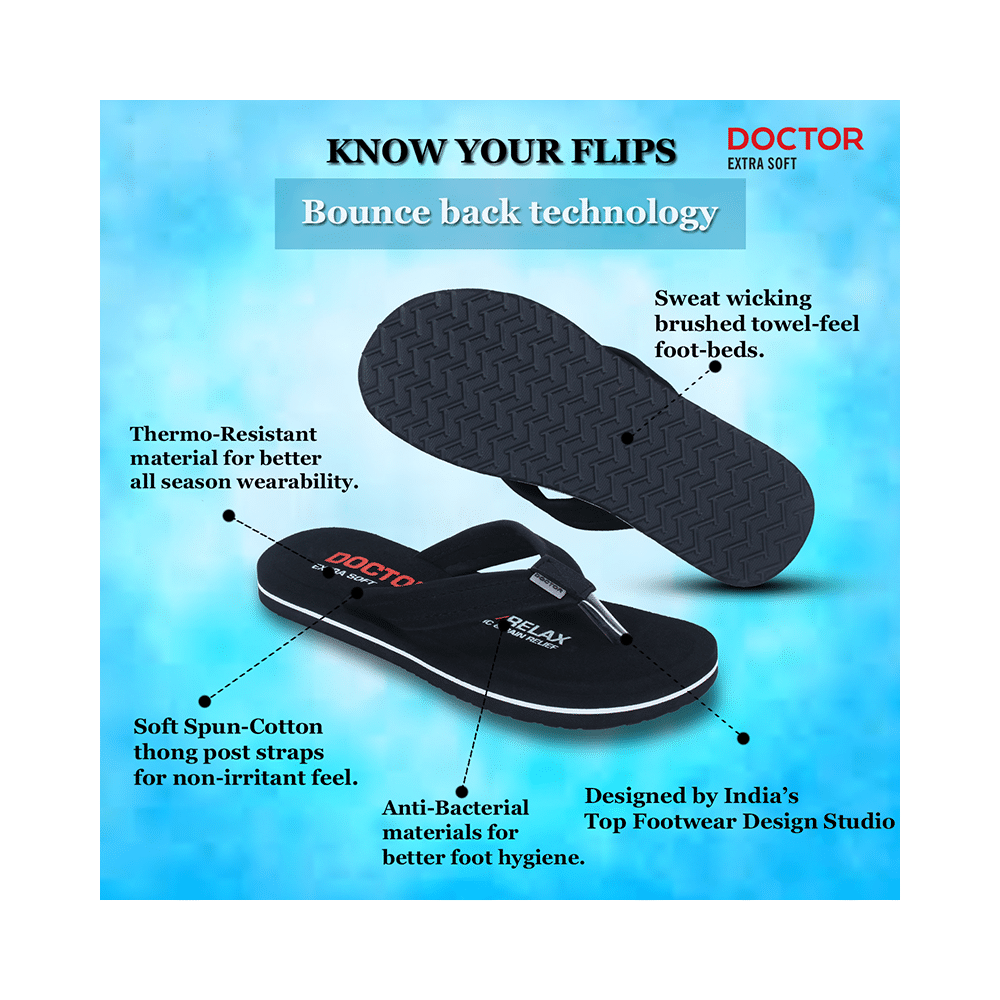 Doctor Extra Soft D 15 House Slipper for Women's Black 7 - Image 2