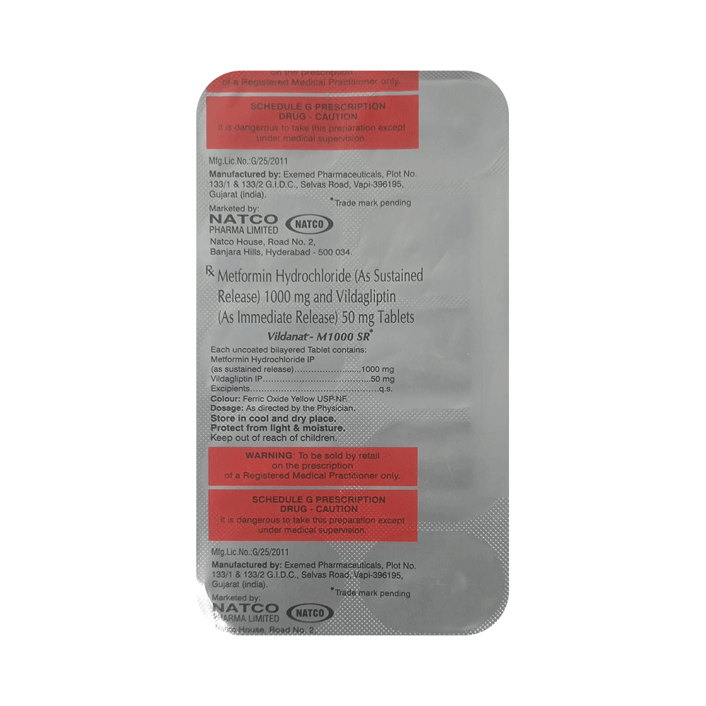 Vildanat-M 1000 Tablet SR - Image 1