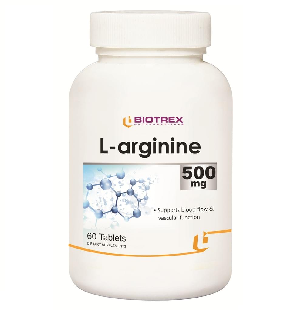 Biotrex L-Arginine 500mg for Blood Flow & Vascular Function | Tablet - Image 1