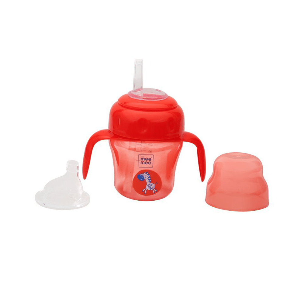Mee Mee 2 in 1 Spout and Straw Sipper Cup Red - Image 2