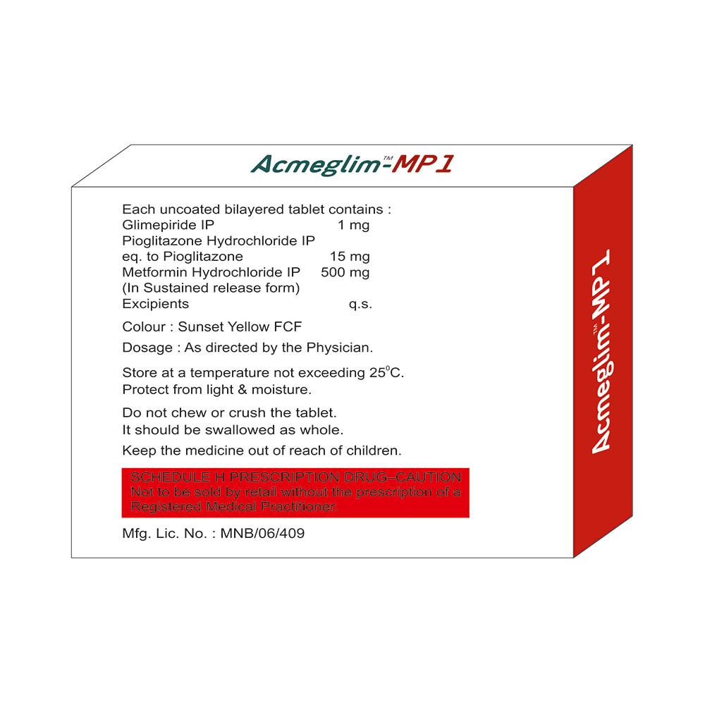 Acmeglim-MP 1 Tablet SR - Image 2
