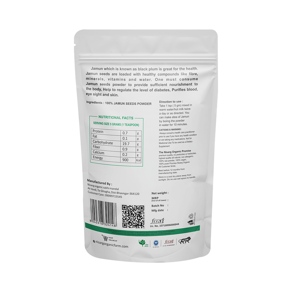 Nisarg Organic Farm Jamun Seed Powder - Image 2