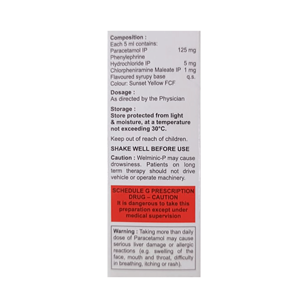 Welminic-P 125mg Gluten Free Syrup - Image 2