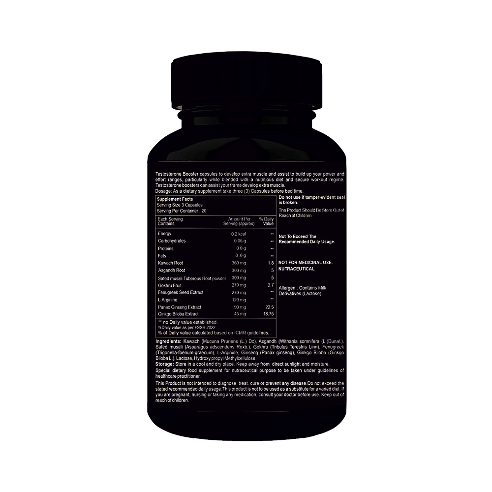 HealthVit Testosterone Booster Capsule | Supports Muscle Growth, Energy, Focus & Strength - Image 3