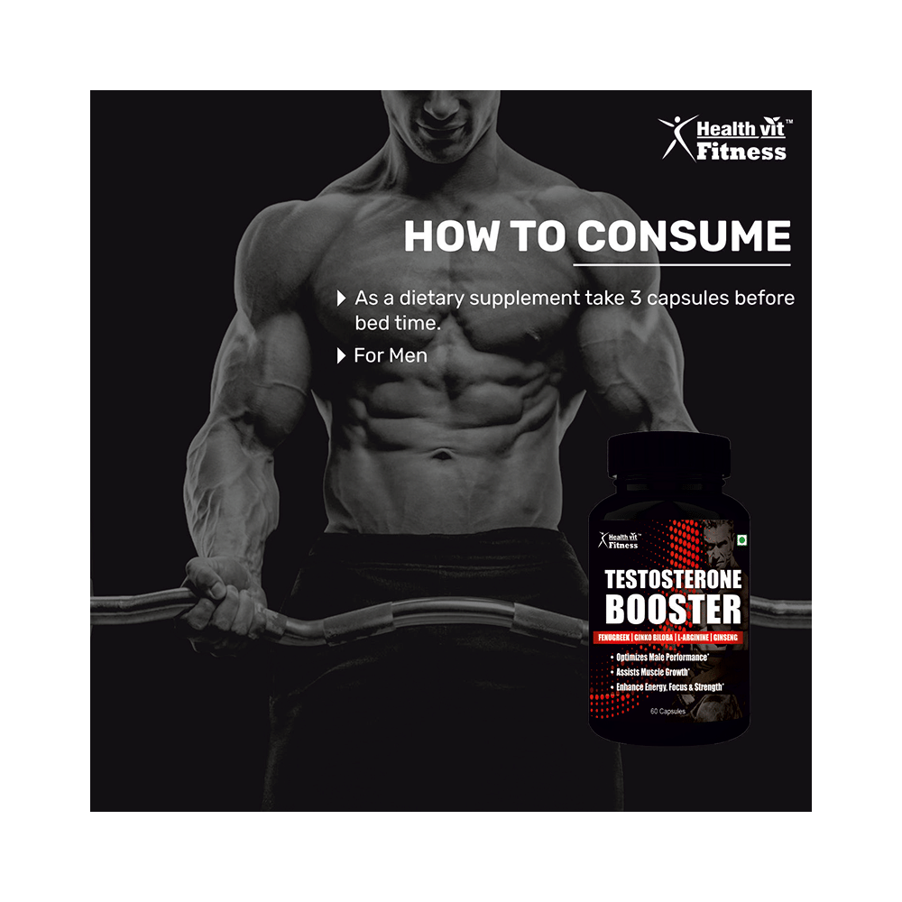 HealthVit Testosterone Booster Capsule | Supports Muscle Growth, Energy, Focus & Strength - Image 5