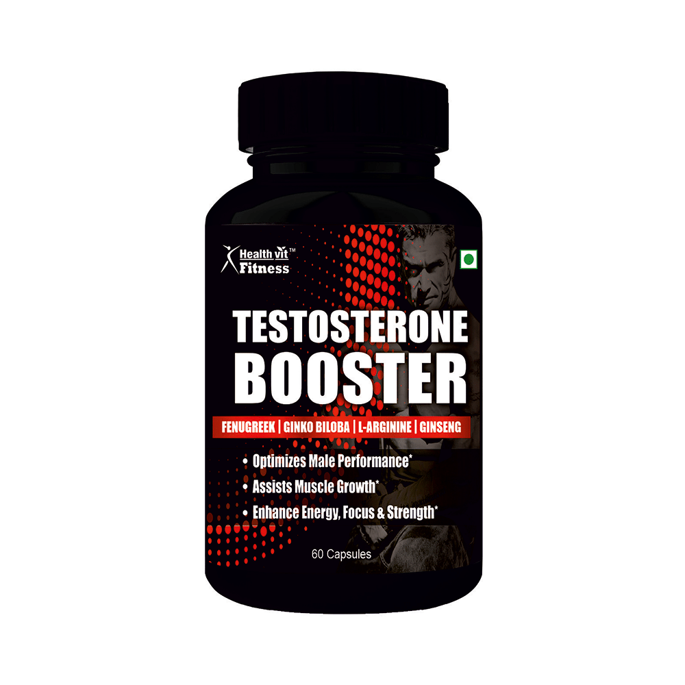 HealthVit Testosterone Booster Capsule | Supports Muscle Growth, Energy, Focus & Strength