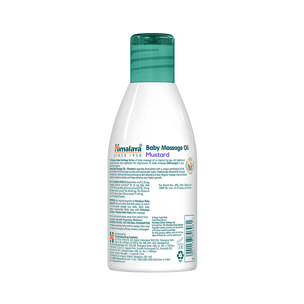 Himalaya Baby Massage Oil Mustard - Image 4