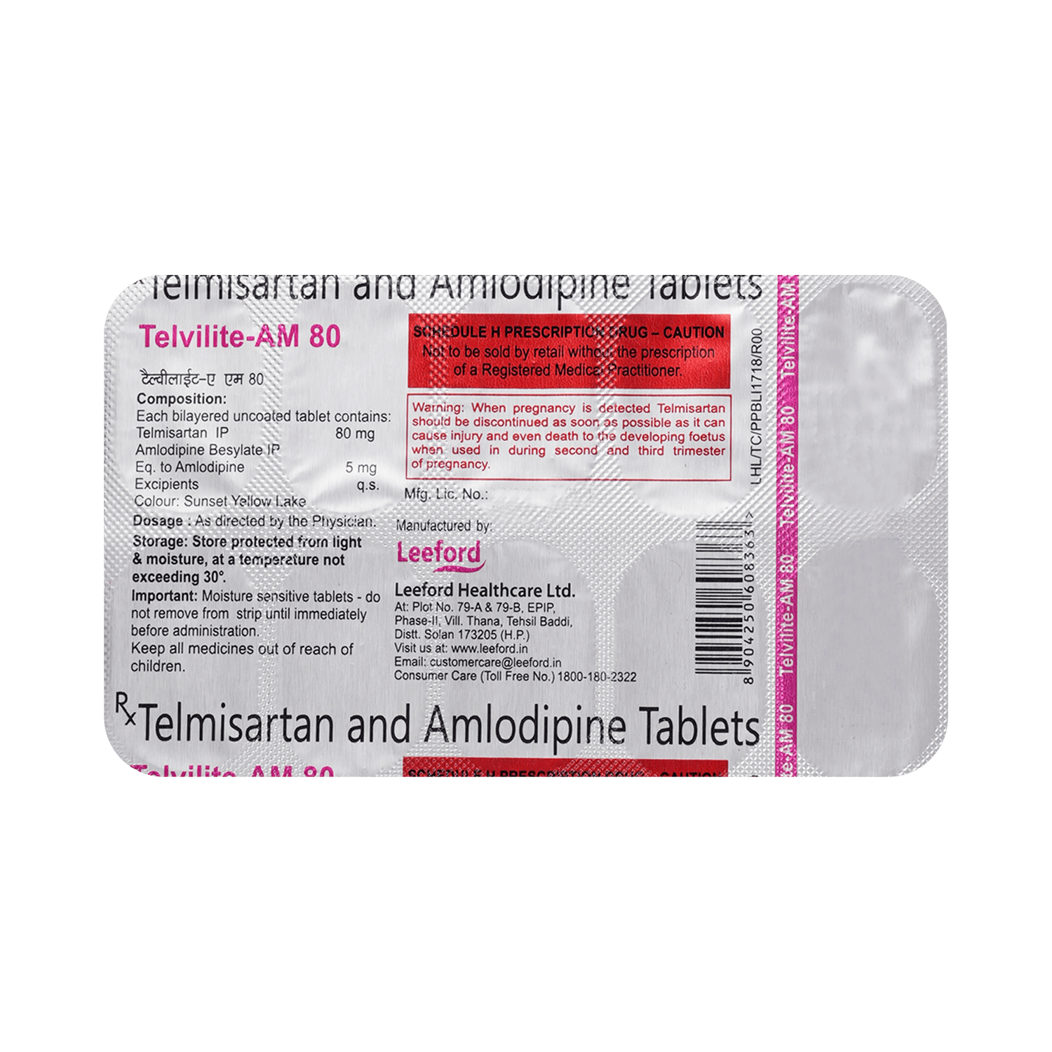 Telvilite AM 80mg/5mg Tablet - Image 5
