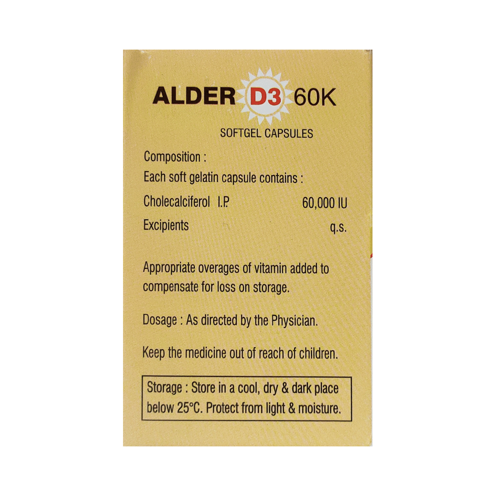 Alder D3 60k Softgel Capsule - Image 2