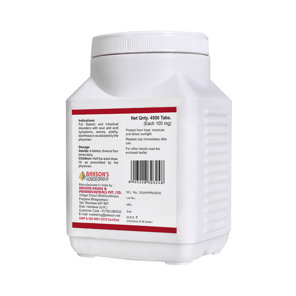 Bakson's Homeopathy Natrum Phosphoricum Biochemic Tablet 12X - Image 2