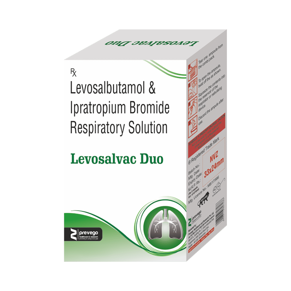 Levosalvac Duo 1.25mg/500mcg Respules