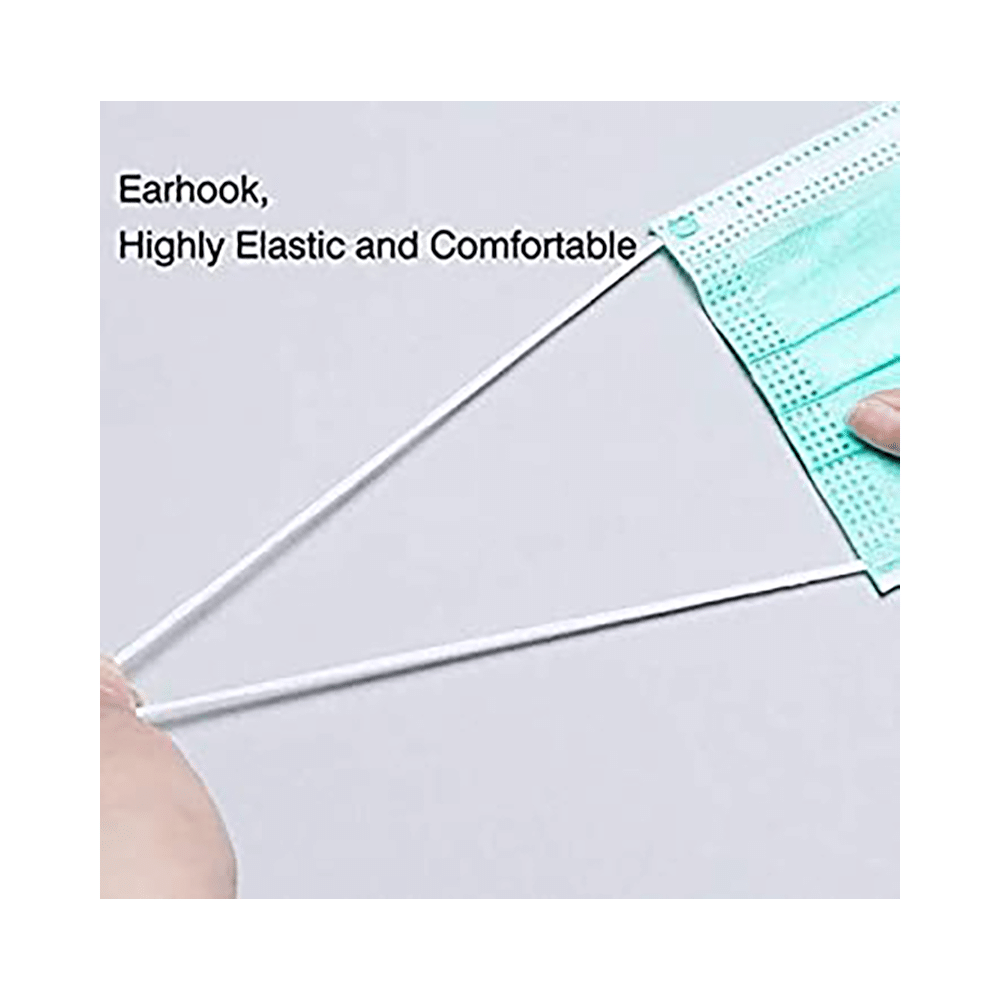 7 Shield 3 Ply Disposable Protective Face Mask Green - Image 5