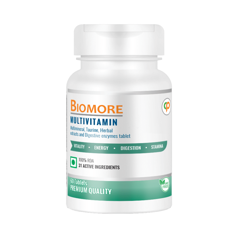 Biomore Multivitamin Multimineral, Taurine, Herbal Extracts and Digestive Enzymes Tablet - Image 1