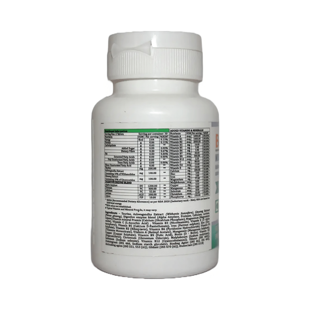 Biomore Multivitamin Multimineral, Taurine, Herbal Extracts and Digestive Enzymes Tablet - Image 5