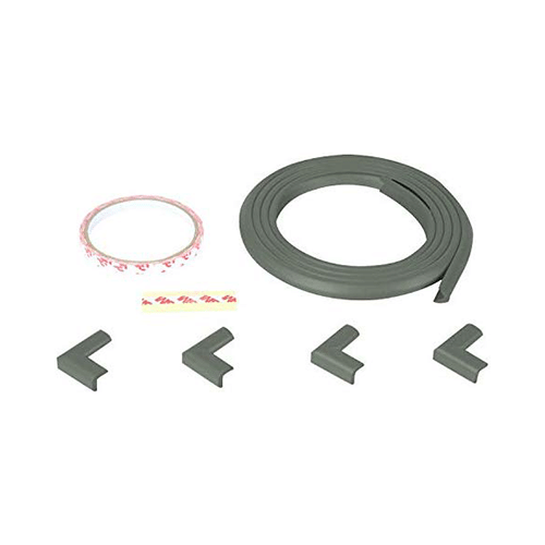 Safe-O-Kid Unique High Density L-Shaped 2mtr Long Mini 1 Edge Guard with 4 Corner Cushions Grey - Image 1