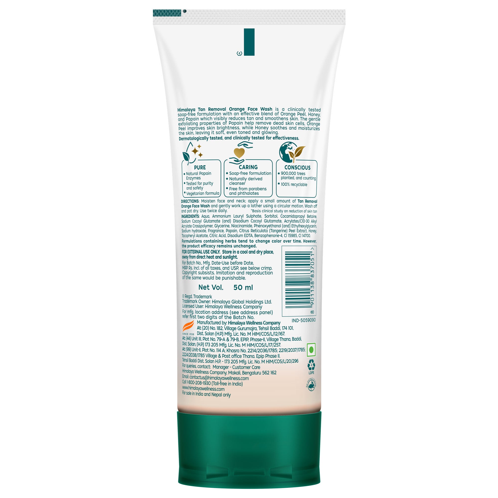 Himalaya Tan Removal Orange Face Wash - Image 2