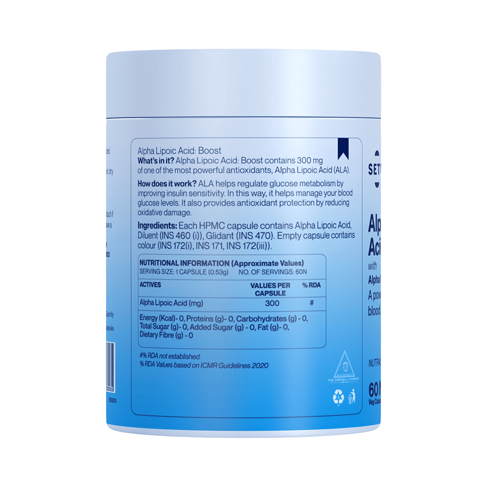 Setu Alpha Lipoic Acid Boost Tablet for Liver Function, Energy & Blood Sugar (60 Each) - Image 3
