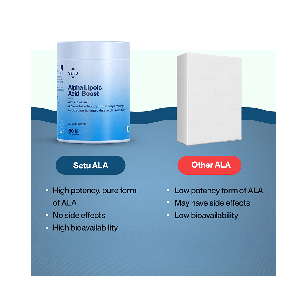 Setu Alpha Lipoic Acid Boost Tablet for Liver Function, Energy & Blood Sugar (60 Each) - Image 9