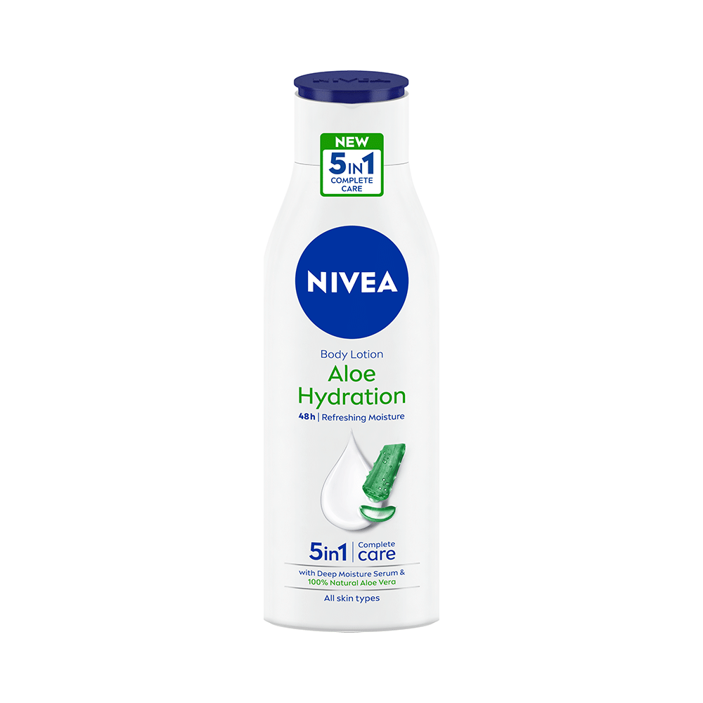 Nivea Aloe Hydration Body Lotion | 5 in 1 Complete Care for All Skin Types - Image 1