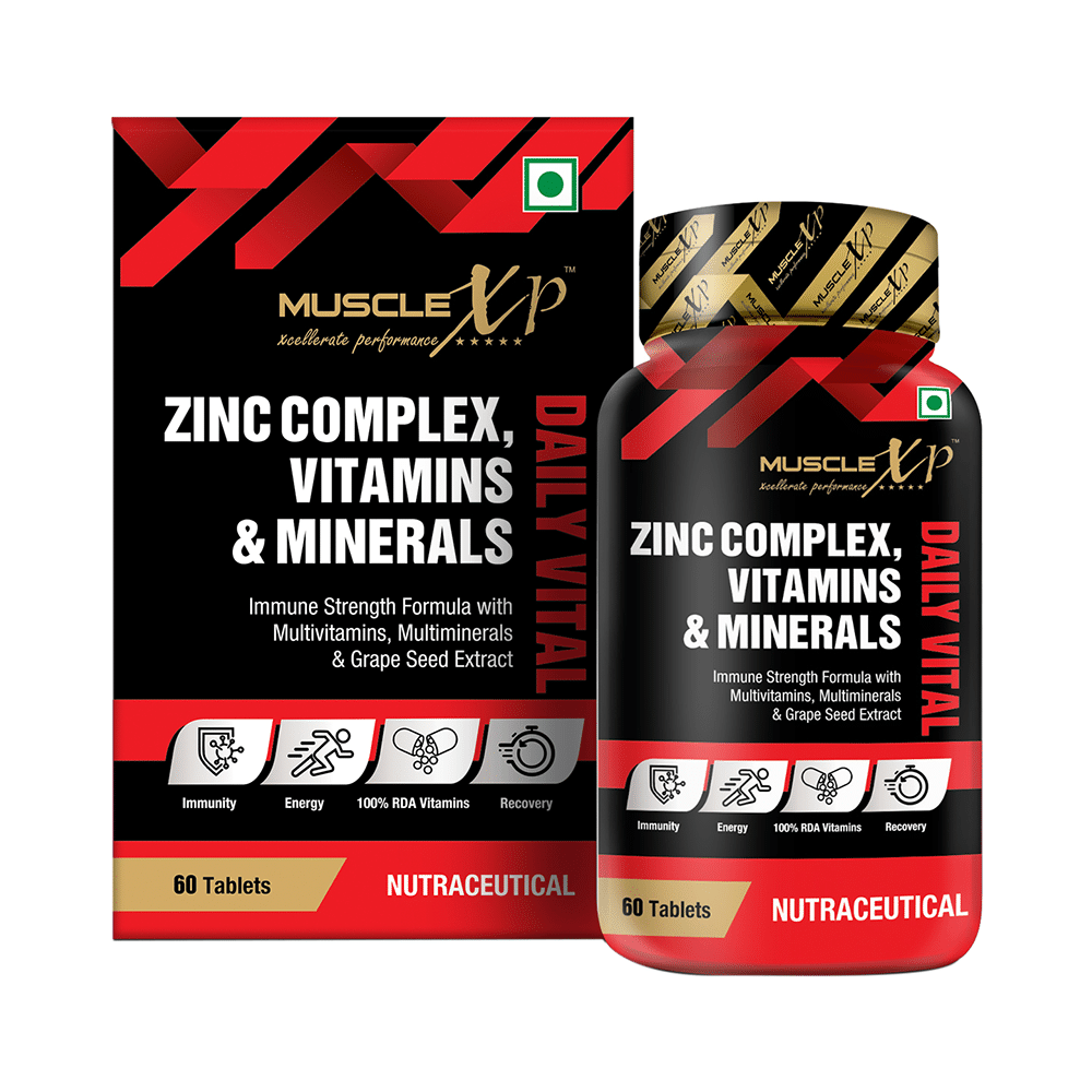 MuscleXP Zinc Complex Vitamins & Minerals Daily Vital Tablet (60 Each) - Image 1