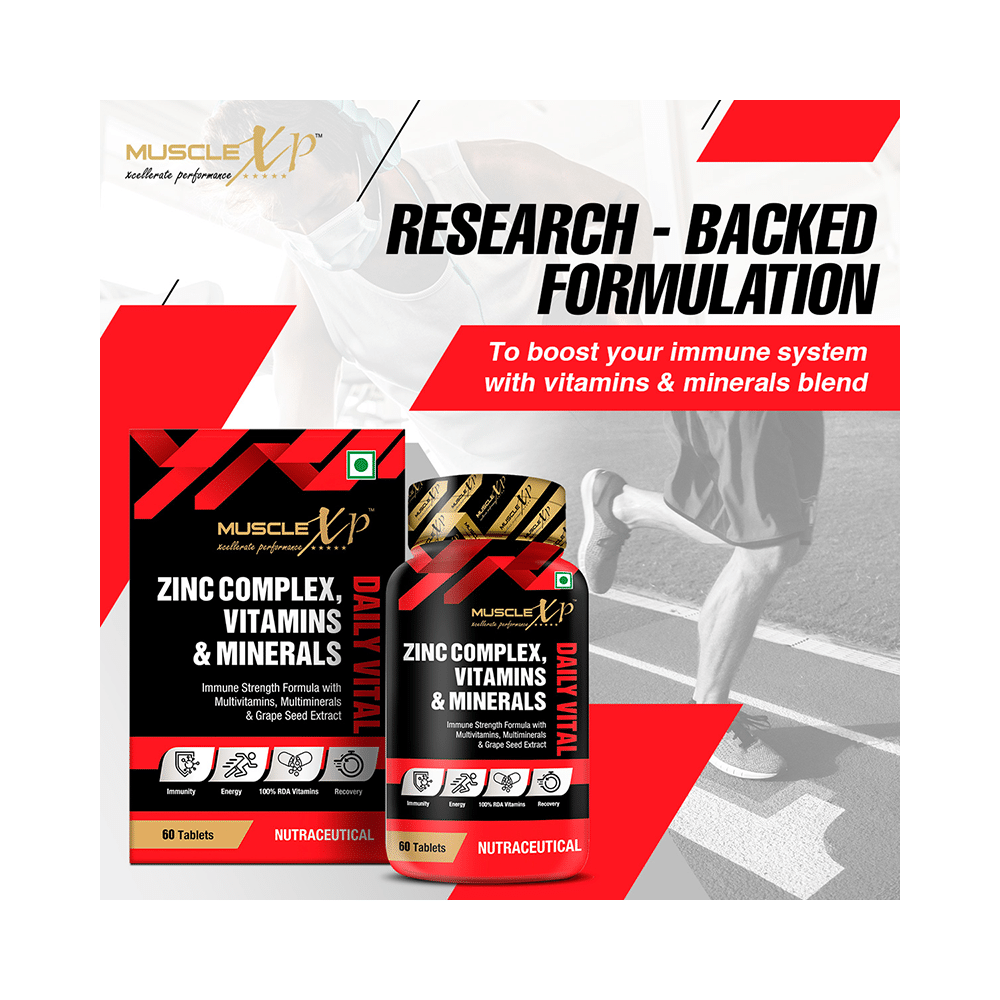 MuscleXP Zinc Complex Vitamins & Minerals Daily Vital Tablet (60 Each) - Image 3