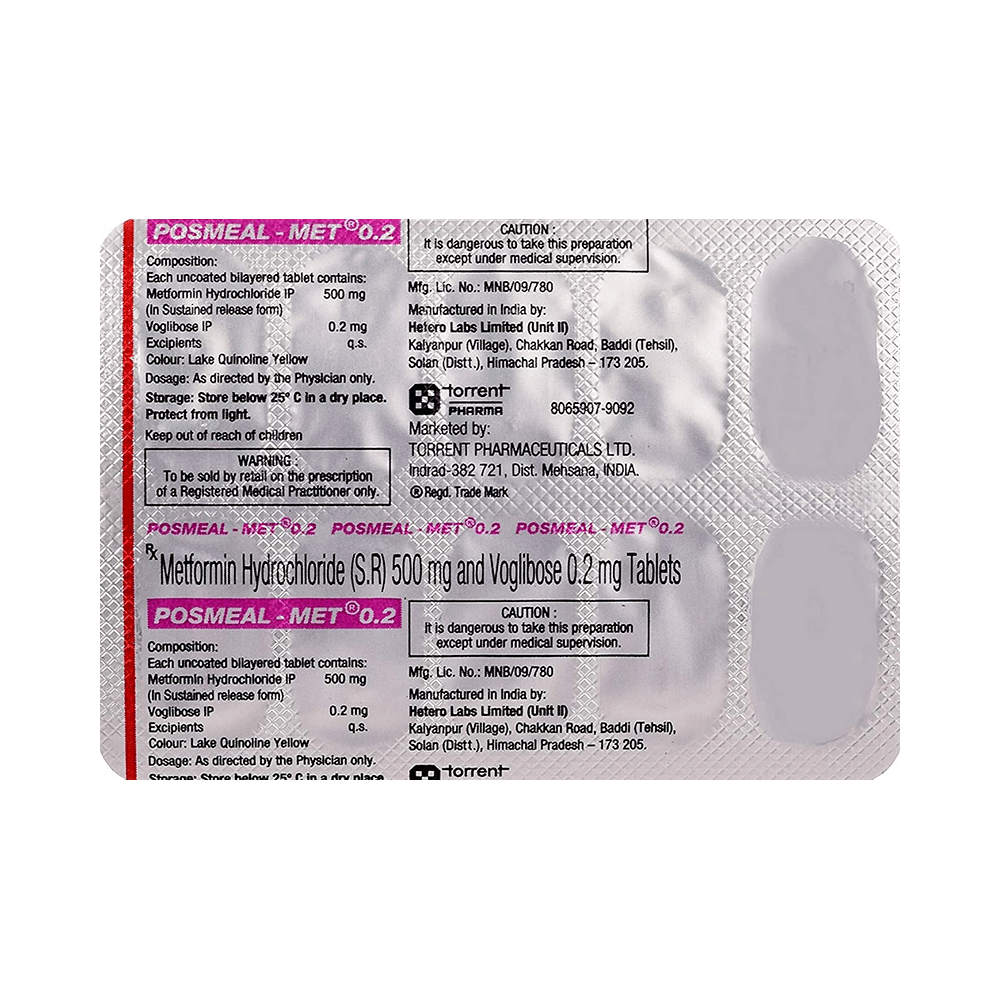 Posmeal-Met 0.2 Tablet SR - Image 4