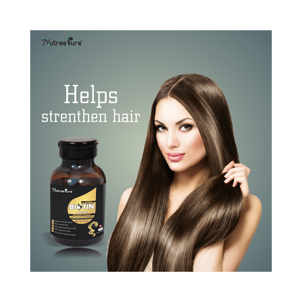 Nutree Pure Biotin 10000mcg Softgel Capsules - Image 8