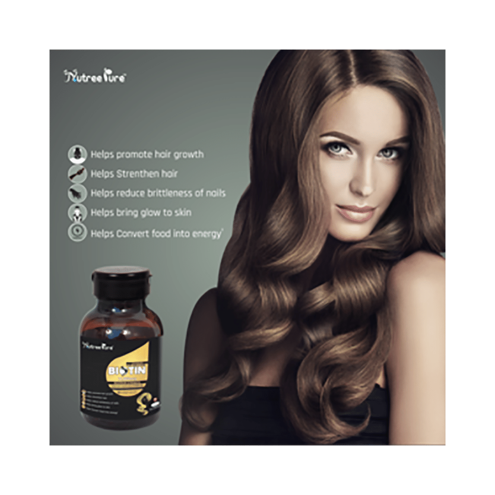 Nutree Pure Biotin 10000mcg Softgel Capsules - Image 5