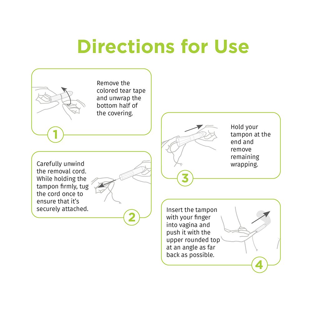 Pee Safe 100% Organic Cotton Biodegradable Tampons Super Plus - Image 3