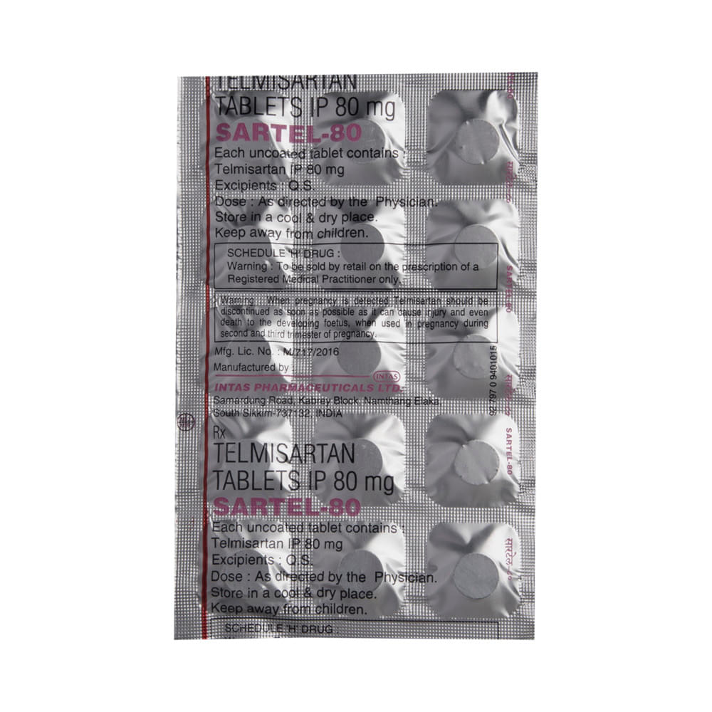 Sartel 80 Tablet - Image 4