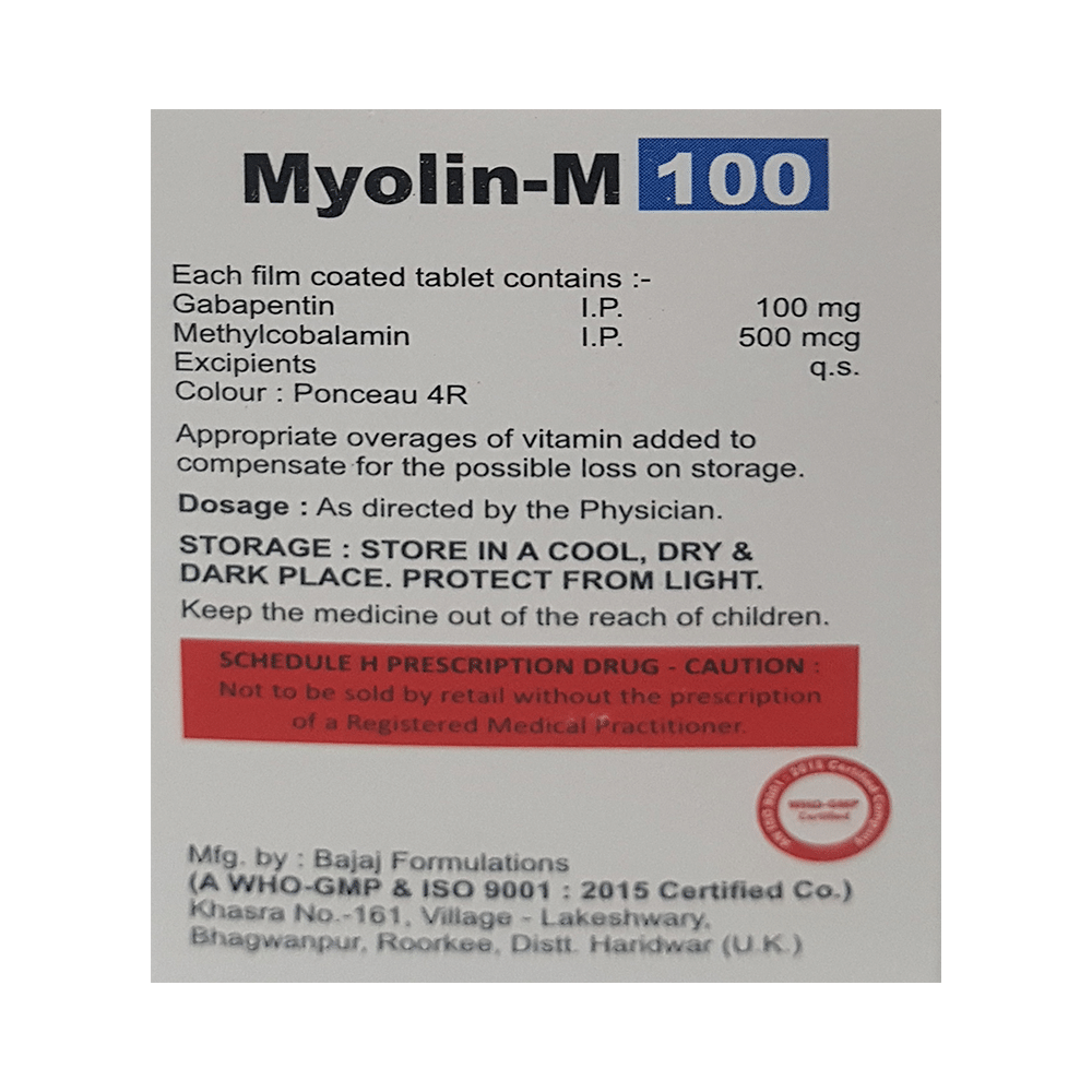 Myolin-M 100 Tablet - Image 2