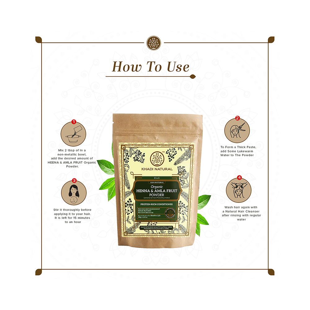 Khadi Naturals Henna & Amla Fruit Powder - Image 5
