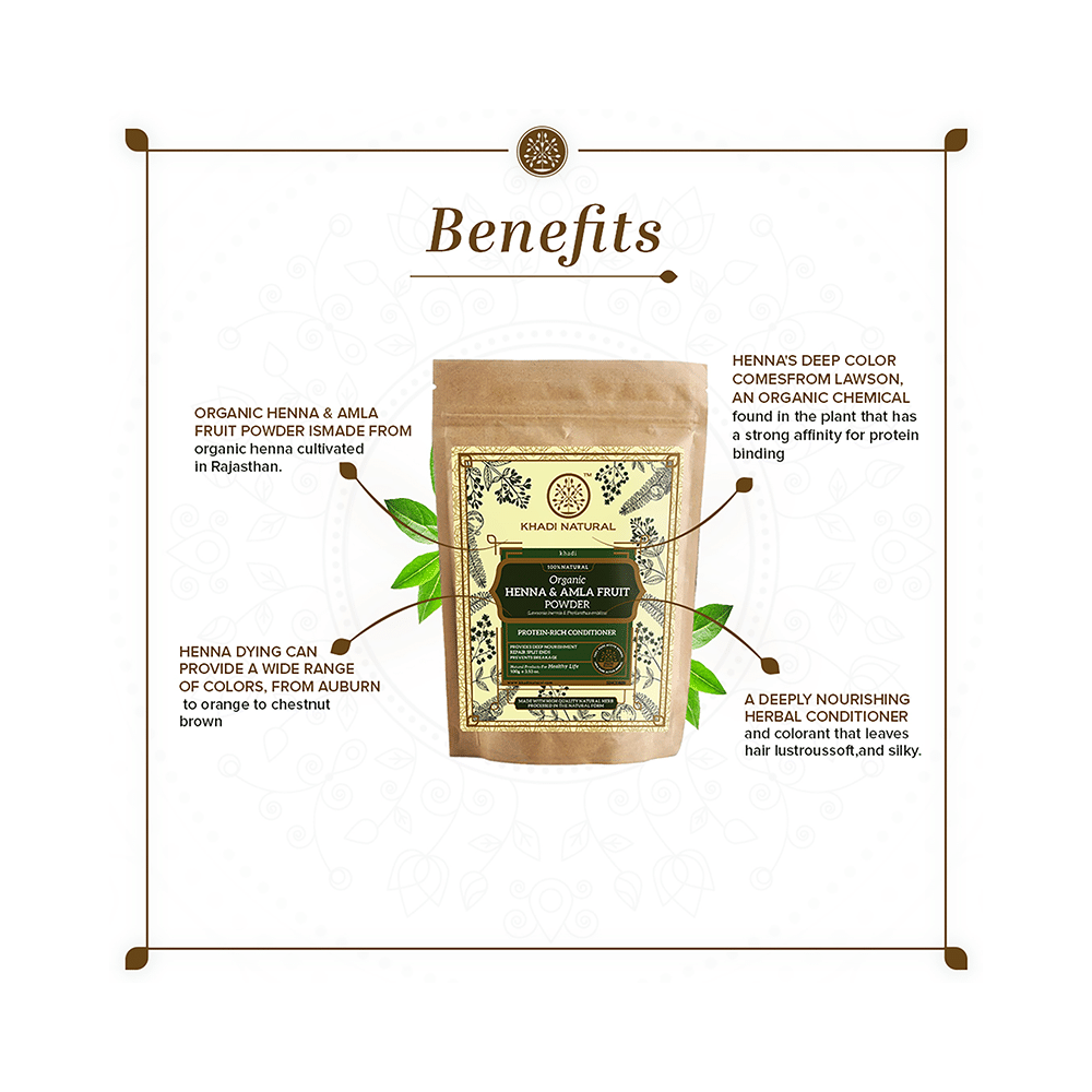 Khadi Naturals Henna & Amla Fruit Powder - Image 3