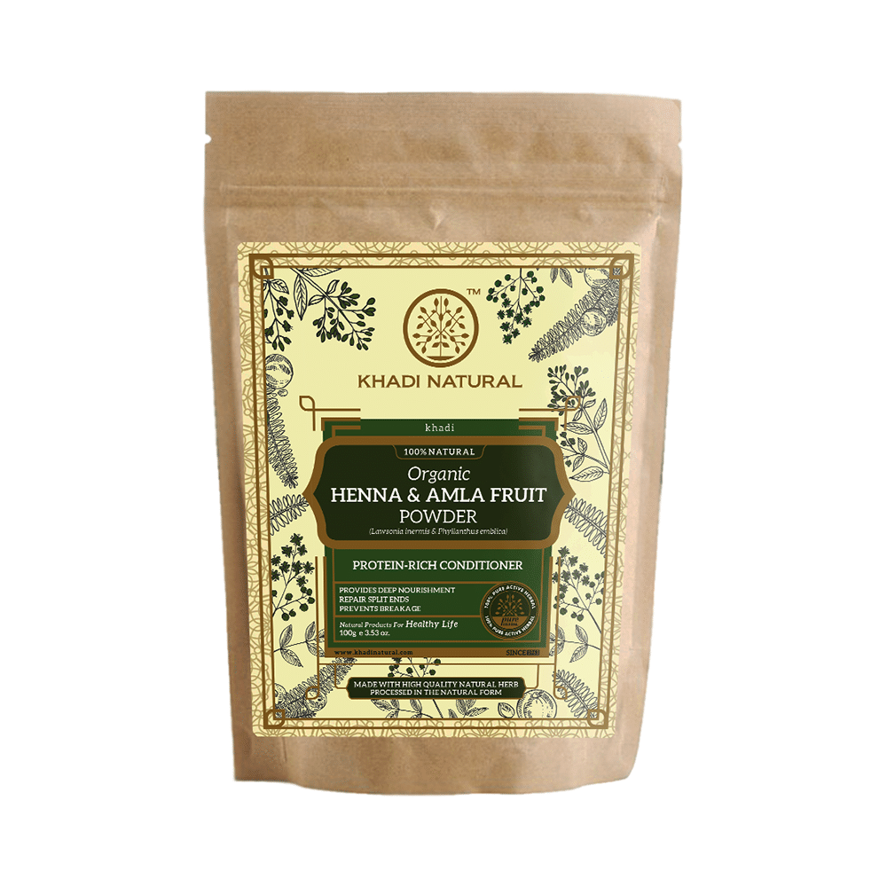 Khadi Naturals Henna & Amla Fruit Powder - Image 1