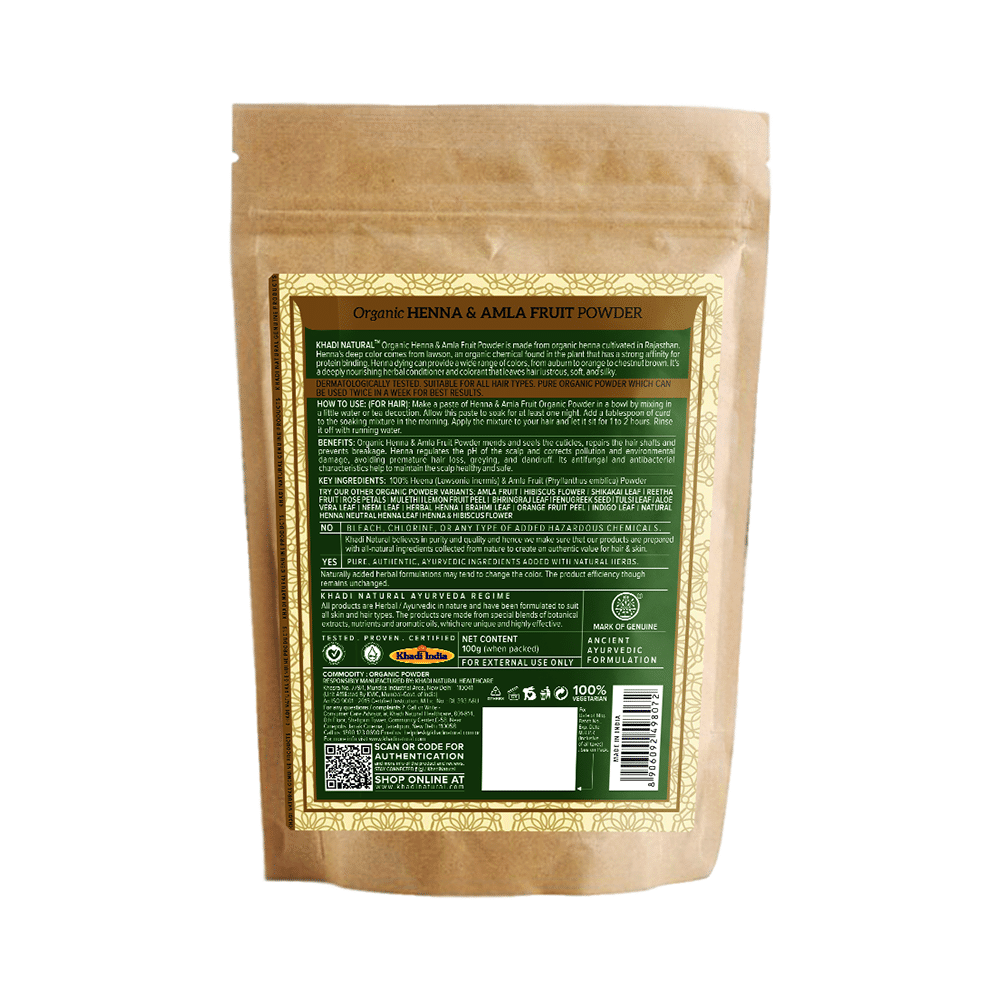 Khadi Naturals Henna & Amla Fruit Powder - Image 2