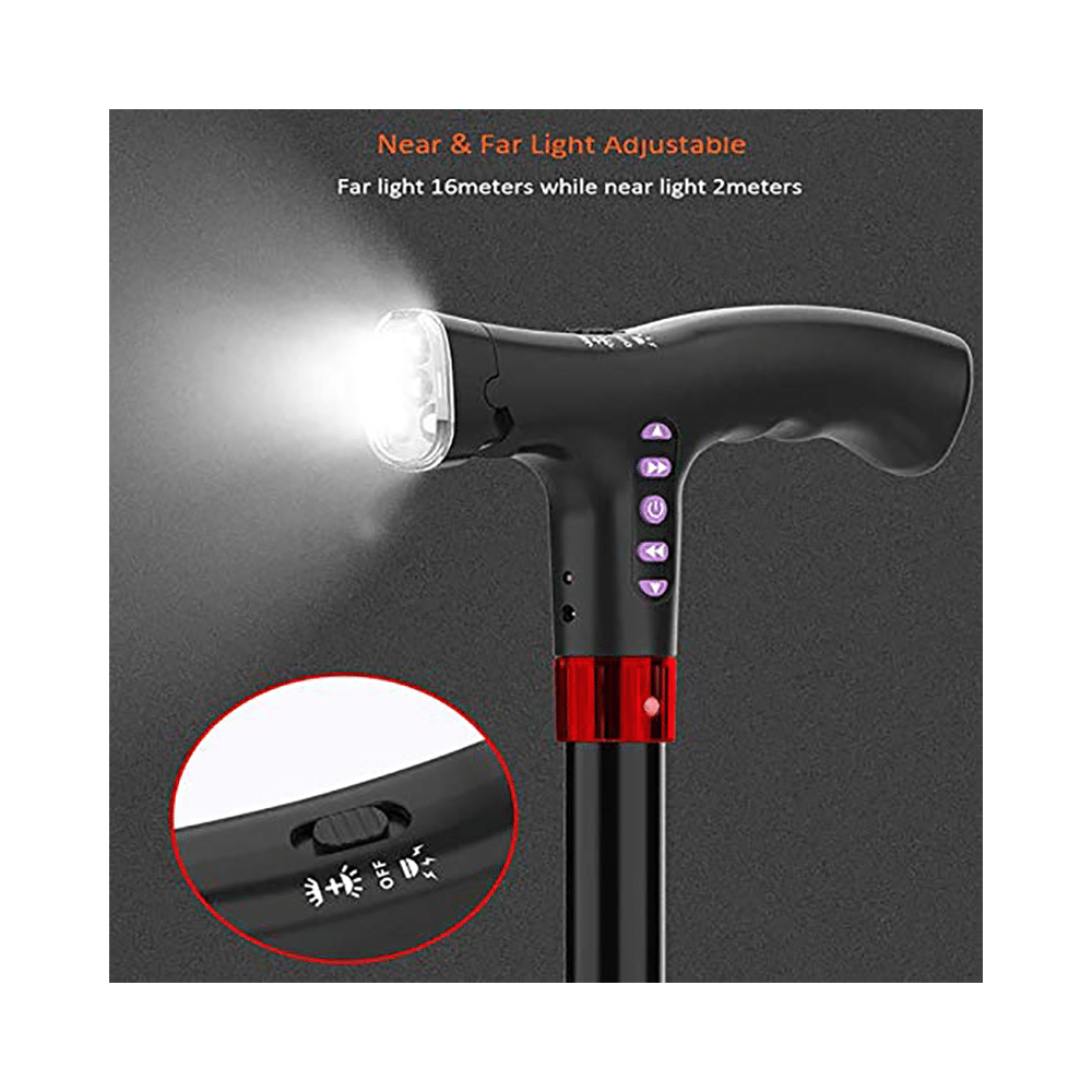 MCP Jindal Smart Walking Stick with Fm Radio, Siren & Torch - Image 6