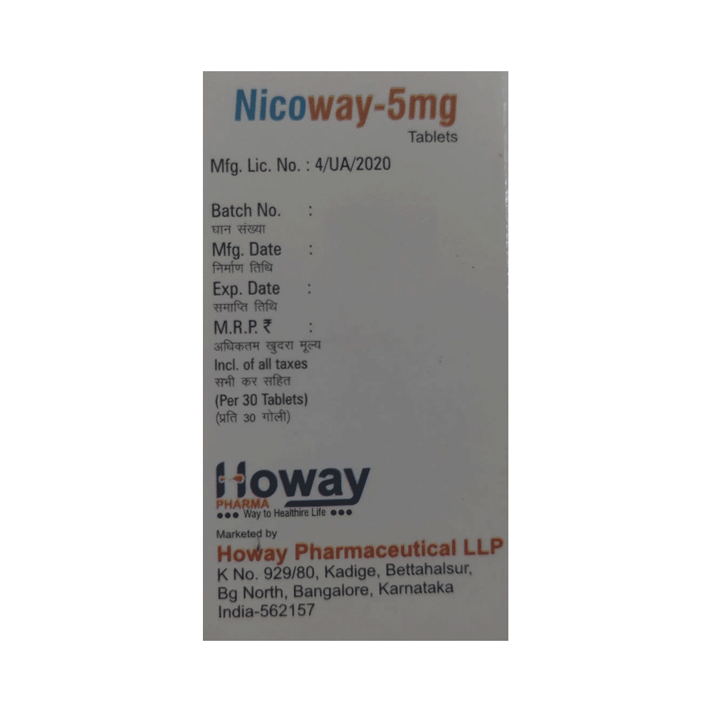 Nicoway 5mg Tablet - Image 2