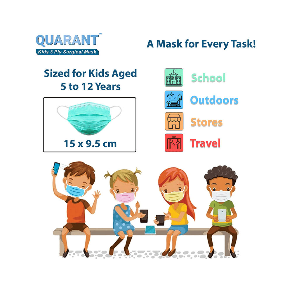 Quarant Kids 3 Ply Surgical Mask (50 Each) Assorted - Image 5
